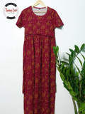 Maternity and Nursing Maxi Dress - Cotton