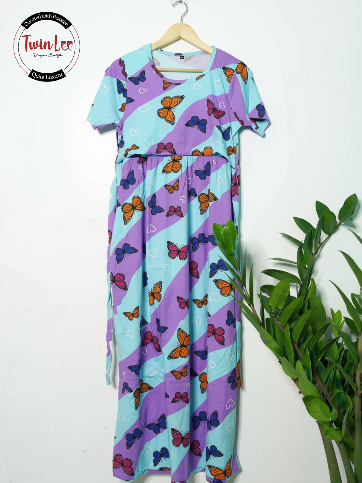 Maternity and Nursing Maxi Dress - Cotton