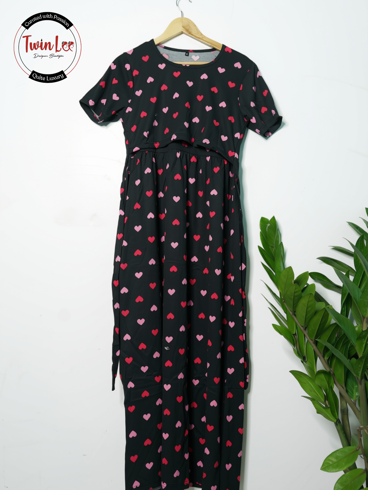 Maternity and Nursing Maxi Dress - Cotton