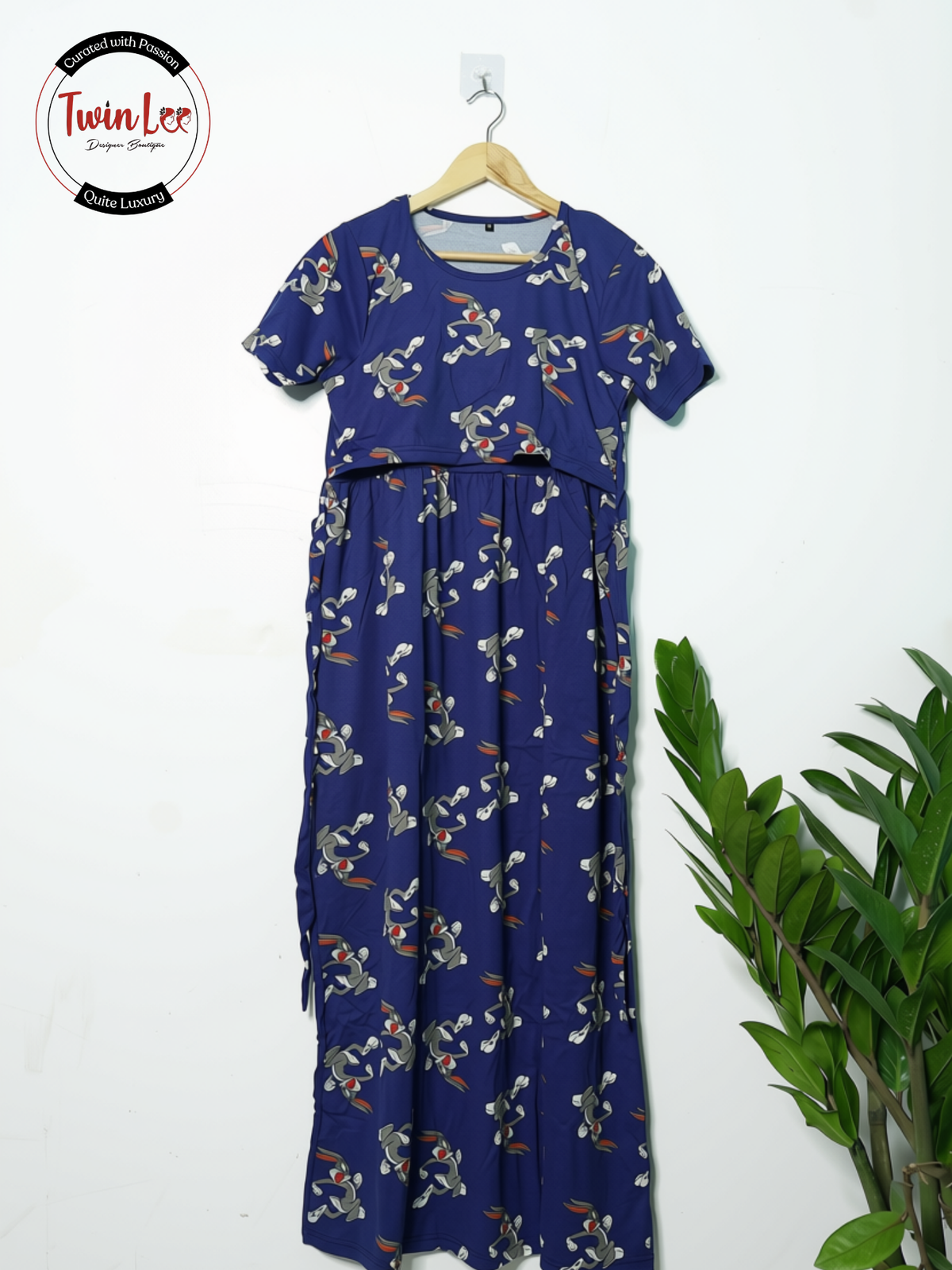 Maternity and Nursing Maxi Dress - Cotton