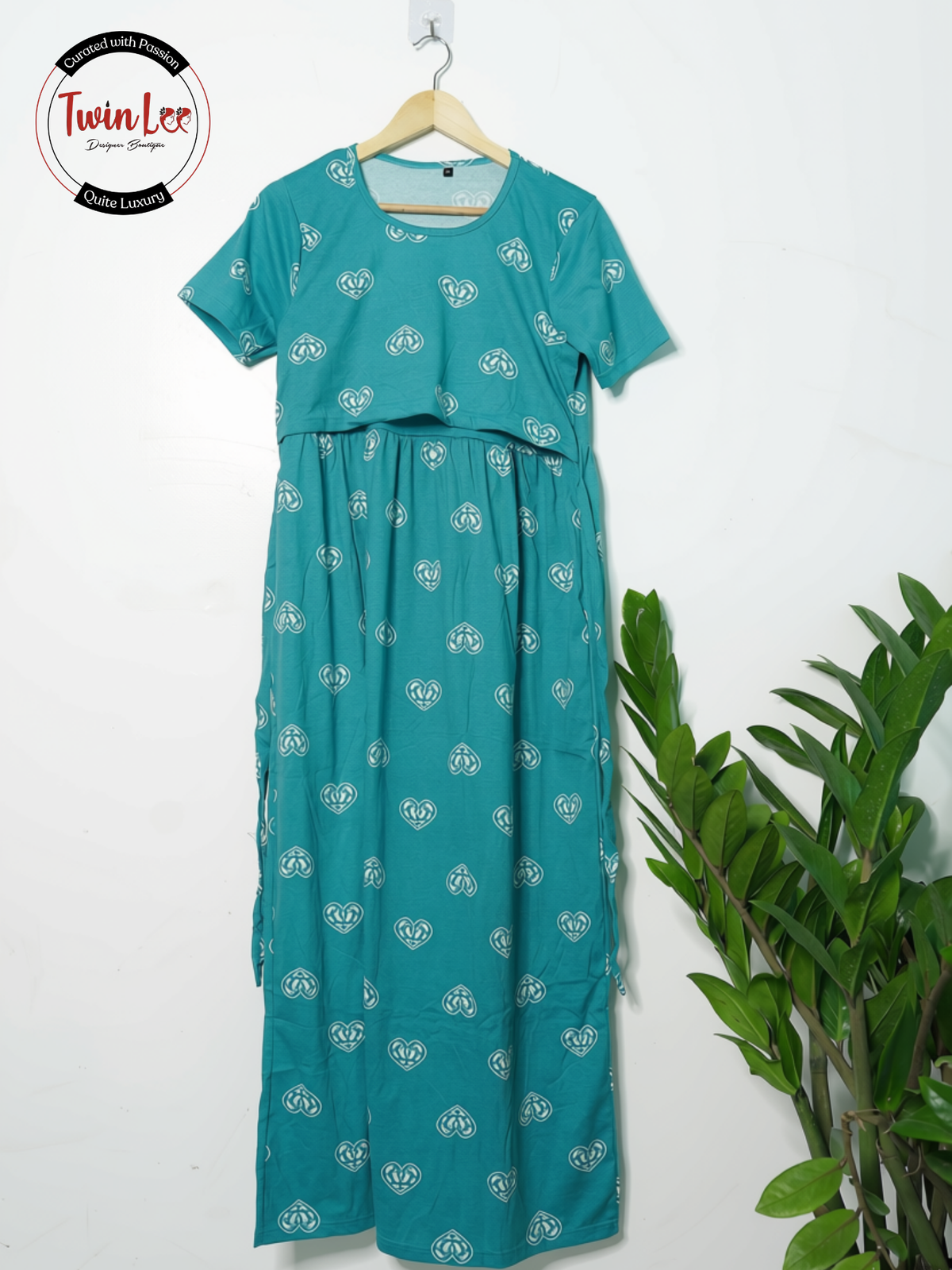Maternity and Nursing Maxi Dress - Cotton