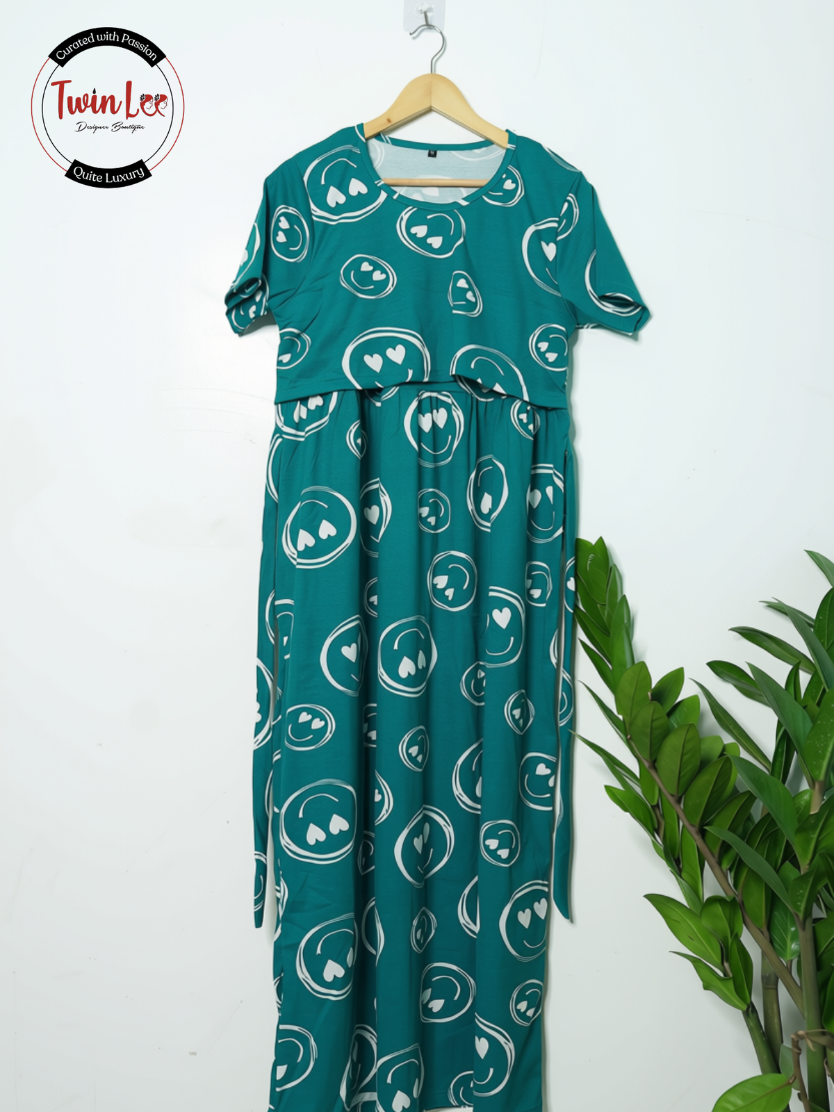 Maternity and Nursing Maxi Dress - Cotton
