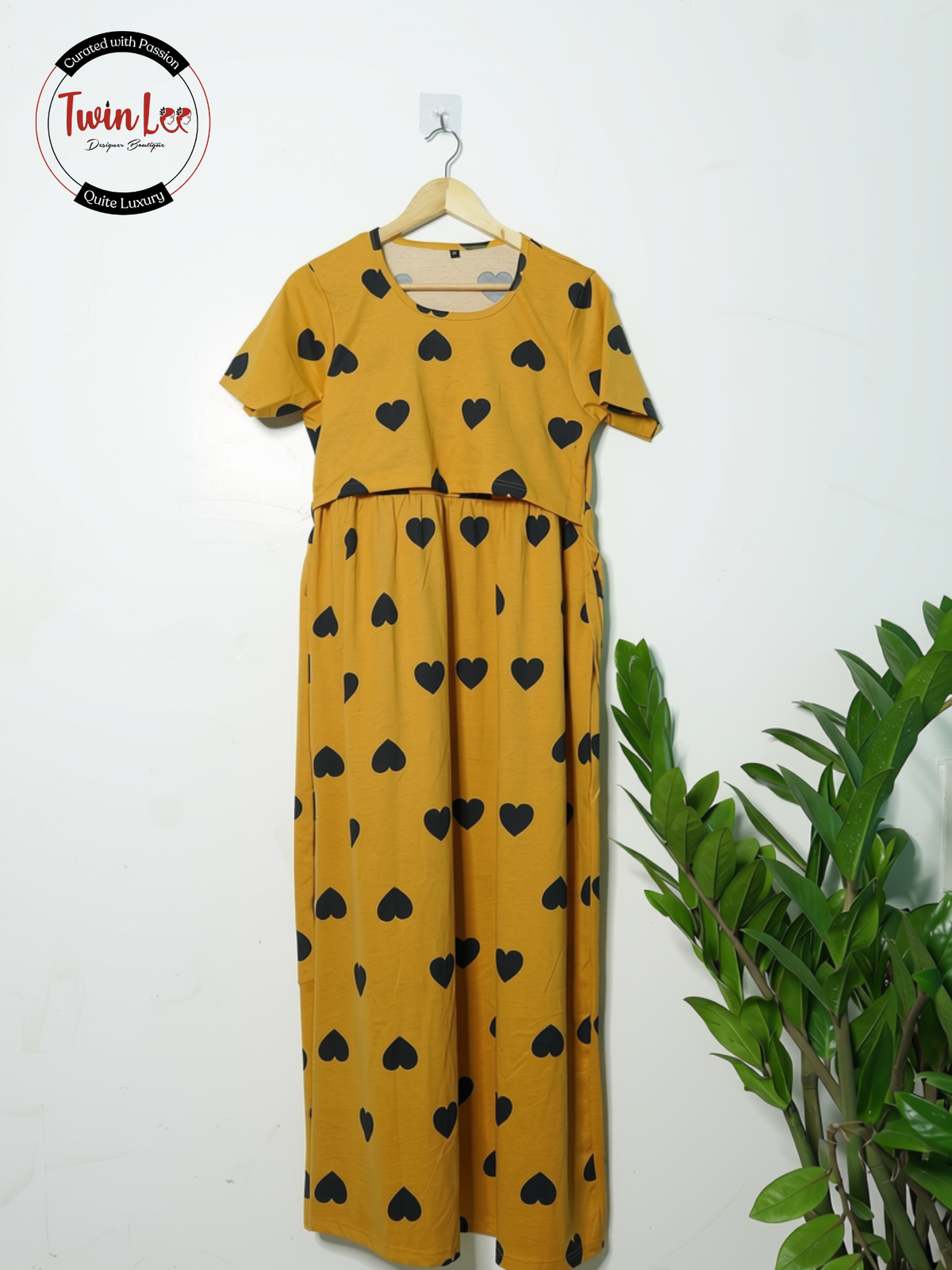 Maternity and Nursing Maxi Dress - Cotton